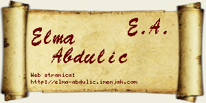 Elma Abdulić vizit kartica